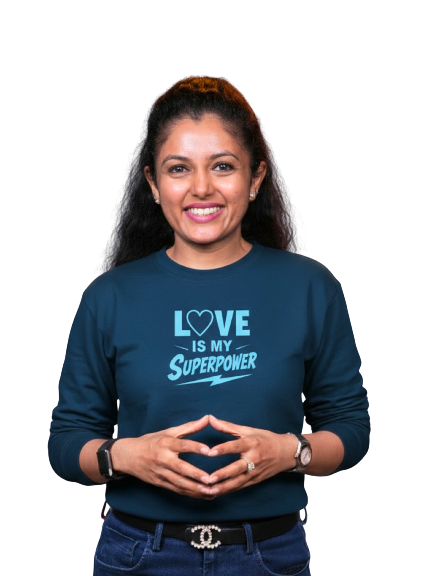 LOVE IS MY SUPERPOWER SWEATSHIRT